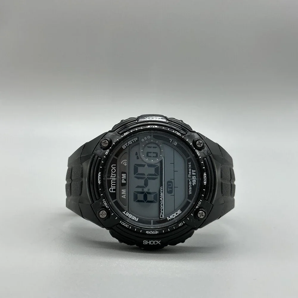 Armitron All-Sport 40/8322 Mens Watch 45mm Digital Black Chrono Alarm Day Date